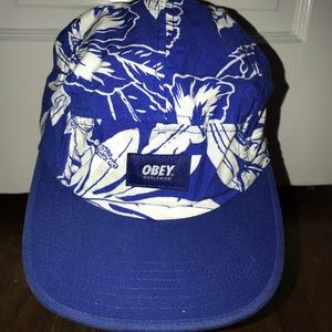 OBEY 5 Panel Floral Hat